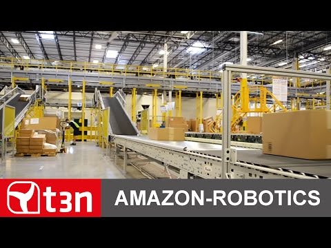 Kurz-Reportage: Amazon-Robotics-Roboter im Einsatz im Amazon Logistikzentrum in Dupont, USA