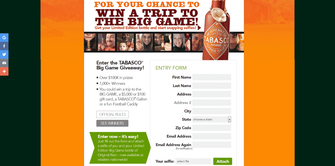 Tabasco Gewinnspiel