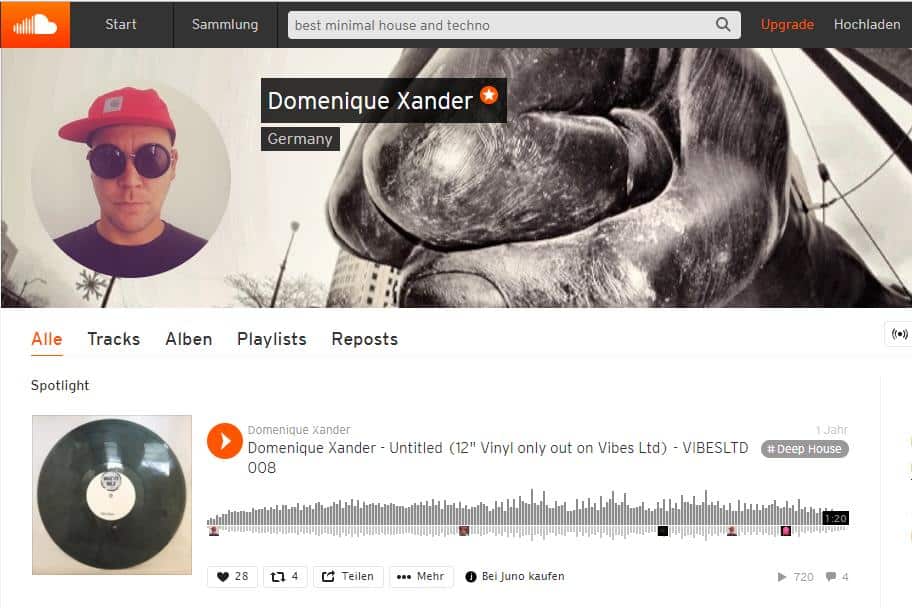 Domenique Xander bei Soundcloud