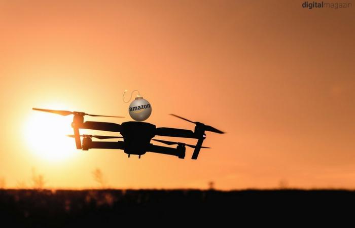 Amazon Drohne mit Selbstzerstörung