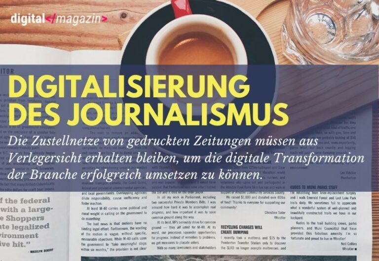 Journalismus ist während der Digitalisierung auf gedruckte Zeitungen