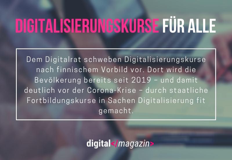 Deutschland auf Fortbildung – Digitalrat fordert Digitalisierungskurse