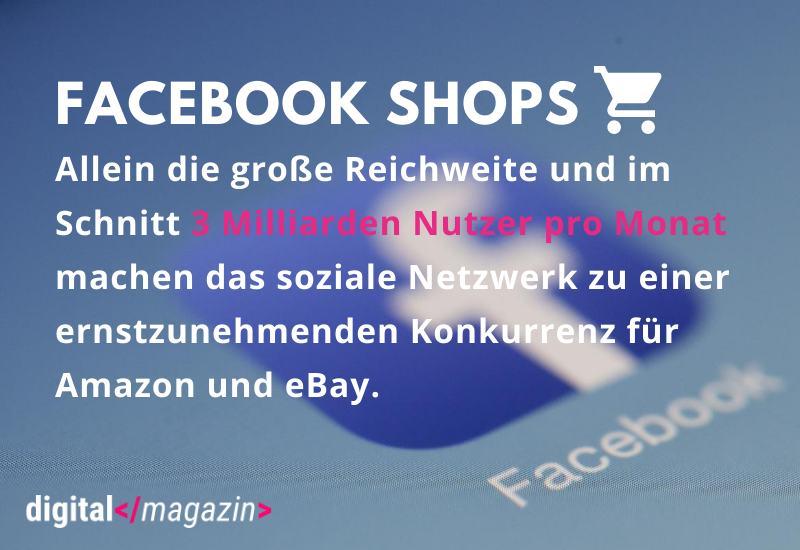 Facebook Shops werden zum ernstzunehmenden Konkurrenten von Amazon und eBay
