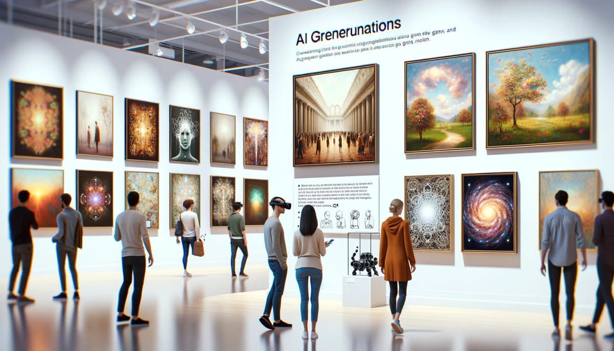 Mithilfe von Künstlicher Intelligenz und Generativer Modelle in einem Museum Kunst erforschen.