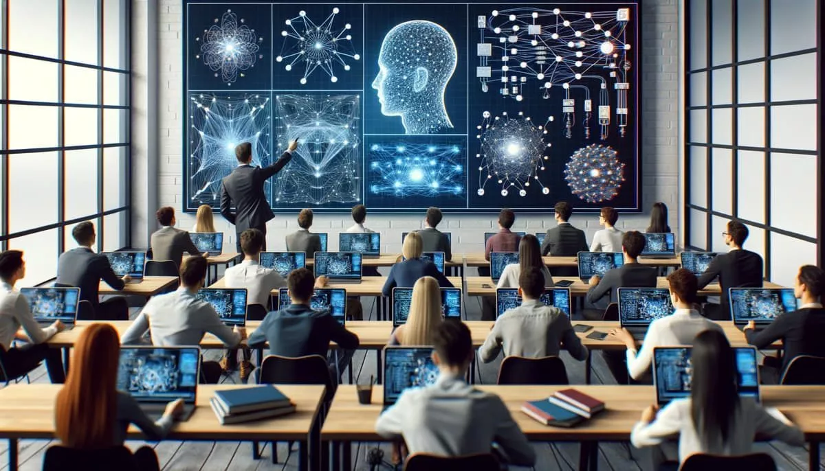 Menschen, die Künstliche Intelligenz und neuronale Netze nutzen.