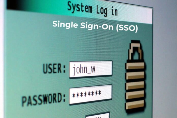 Ein Single Sign-On (SSO), das auf einem Computerbildschirm angezeigt wird.
