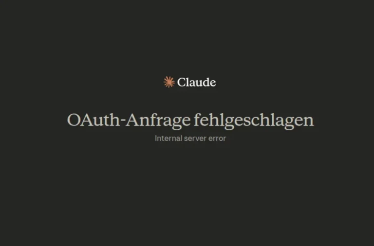 Claude Code OAuth-Fehler
