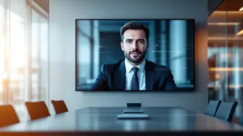 Deepfake-Betrug in Unternehmen – gefälschter Videocall im Konferenzraum