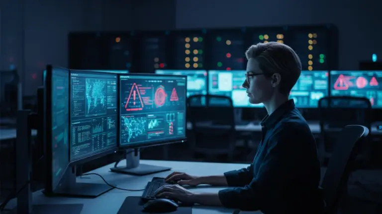 KI-Assistenten Sicherheit: Security Operations Center mit Bedrohungsanalyse