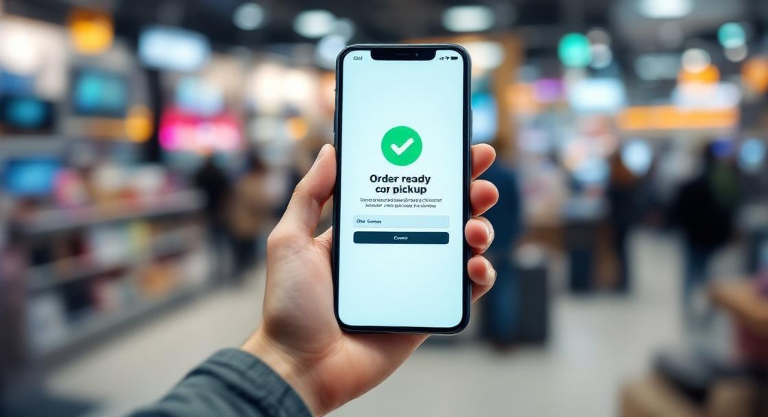Media Markt Abholung – Smartphone zeigt Bestellbestätigung