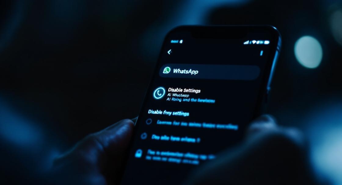 Meta AI WhatsApp löschen – blauer KI-Ring in der WhatsApp-Suchleiste auf Smartphone