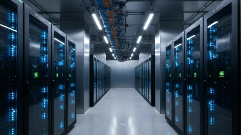 KI-Fabrik München Rechenzentrum mit Nvidia GPUs und High-Tech Servern