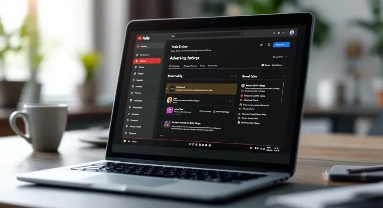 Werbung auf rechten YouTube-Kanälen vermeiden – Laptop mit YouTube und Werbe-Dashboard