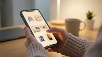 Amazon Wunschliste Datenschutz – Smartphone mit Wunschliste und Datenschutz-Symbol