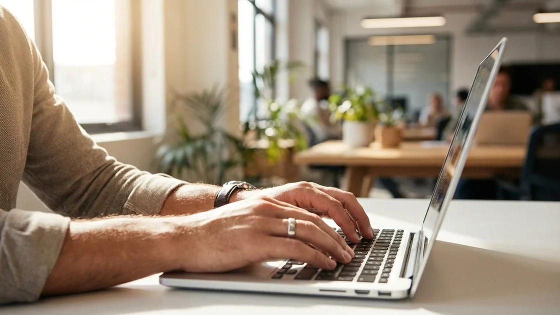 Copilot Tastatur Office-Arbeit im modernen Buero
