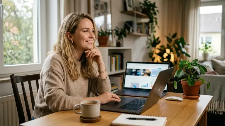 ETF-Sparplan Einsteiger am Laptop zu Hause