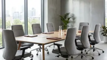 Leere Stühle im Büro symbolisieren den Fachkräftemangel in Deutschland