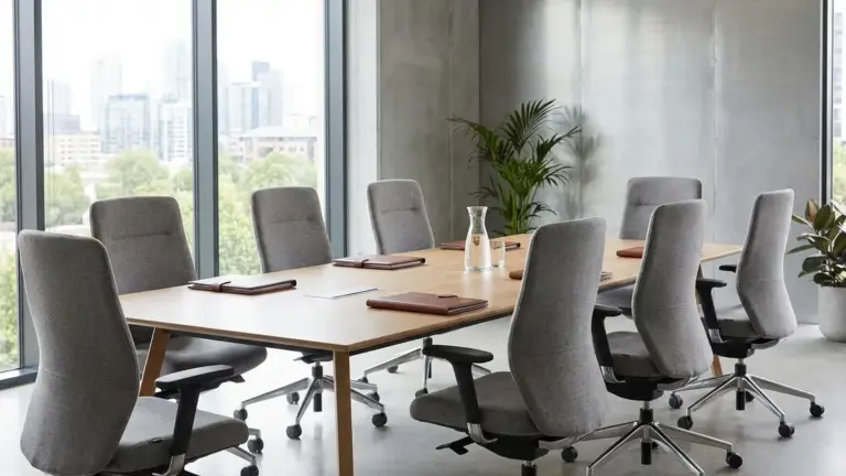 Leere Stühle im Büro symbolisieren den Fachkräftemangel in Deutschland