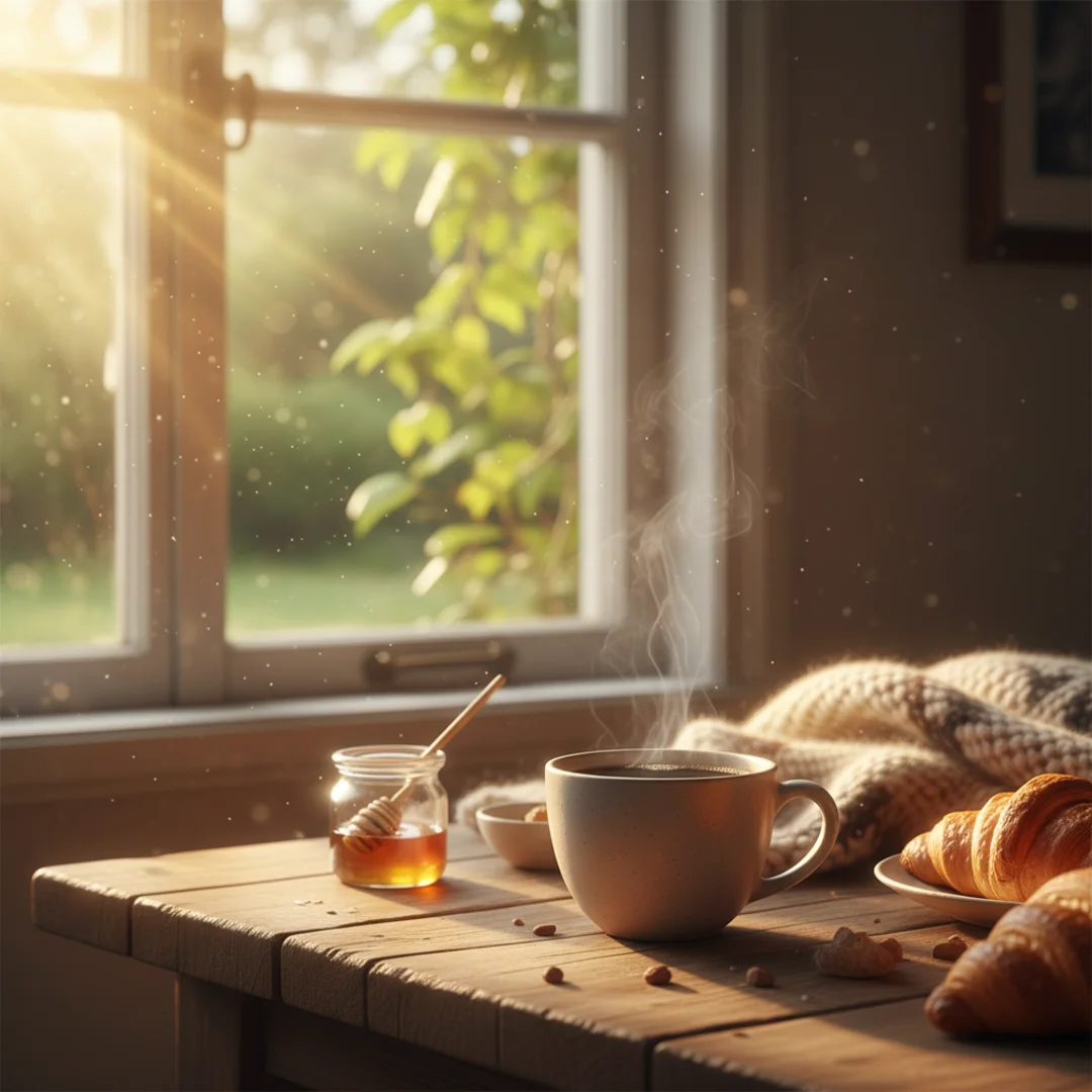 Guten Morgen Sprüche – Kaffee Morgenlicht Sonnenstrahlen