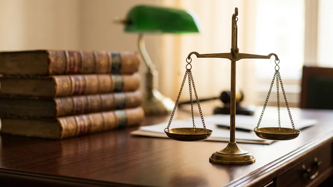 Justizia-Waage auf Schreibtisch – Gerichtsurteil Netzsperren Deutschland