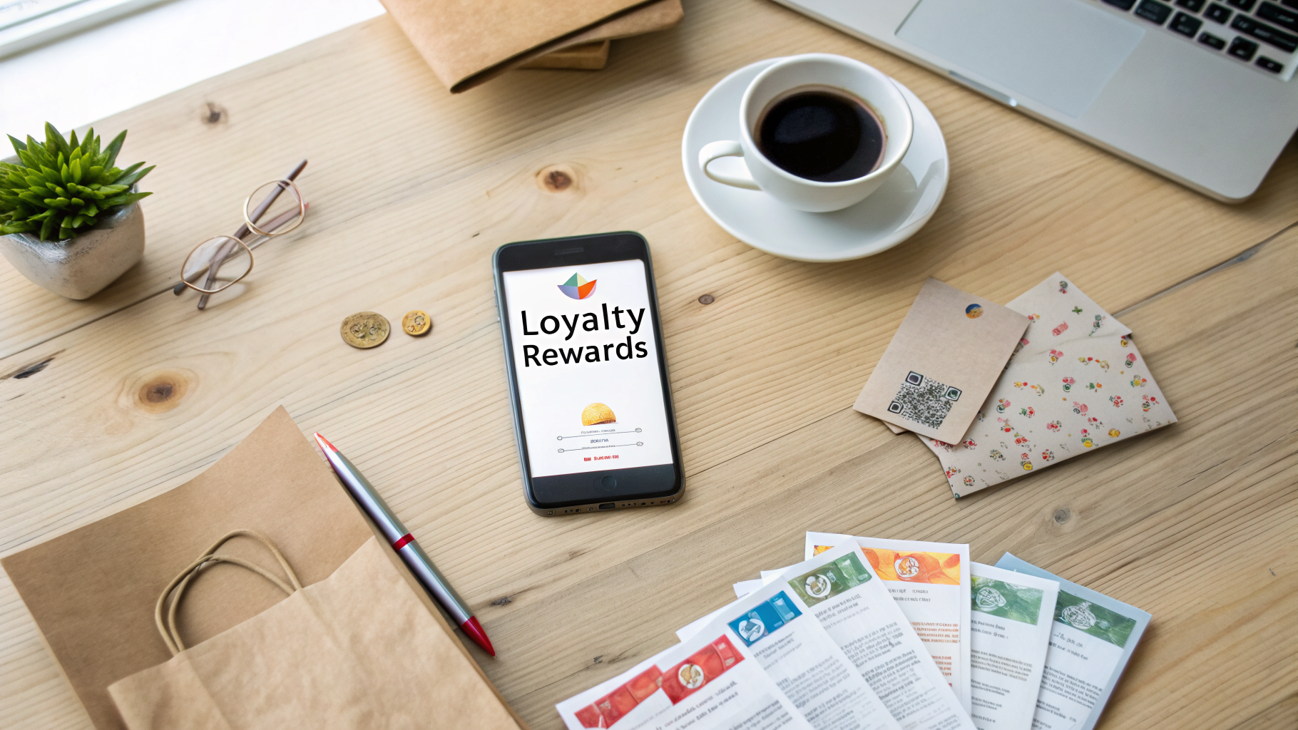 App-Ranking 2026 Loyalty-Apps auf dem Smartphone neben Einkaufstüten