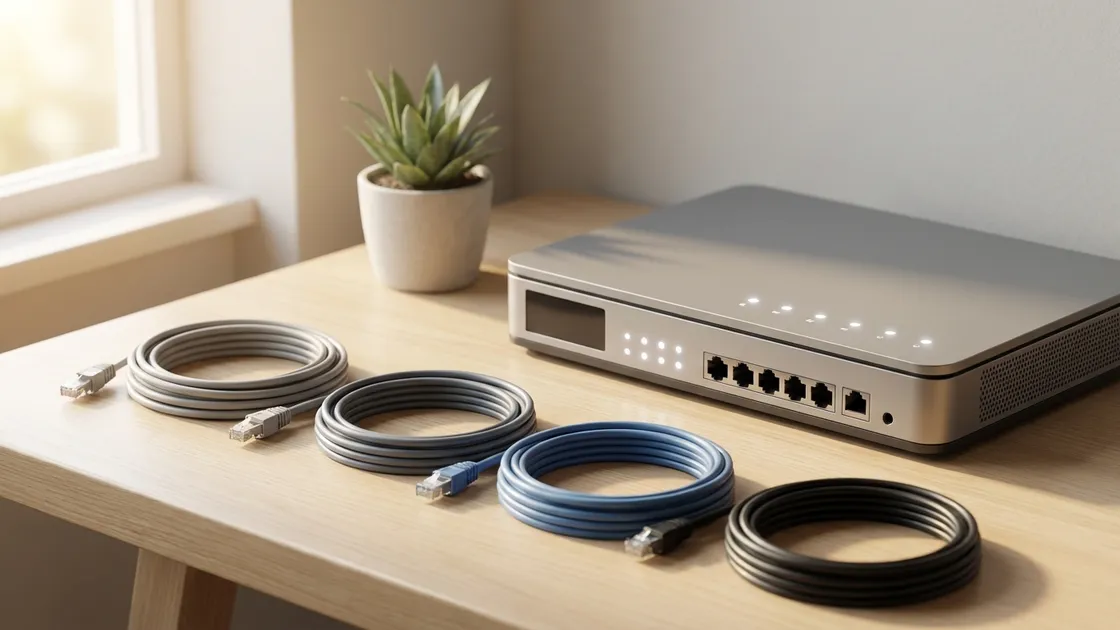 Router und Netzwerkkabel – VPN Datenschutz digital