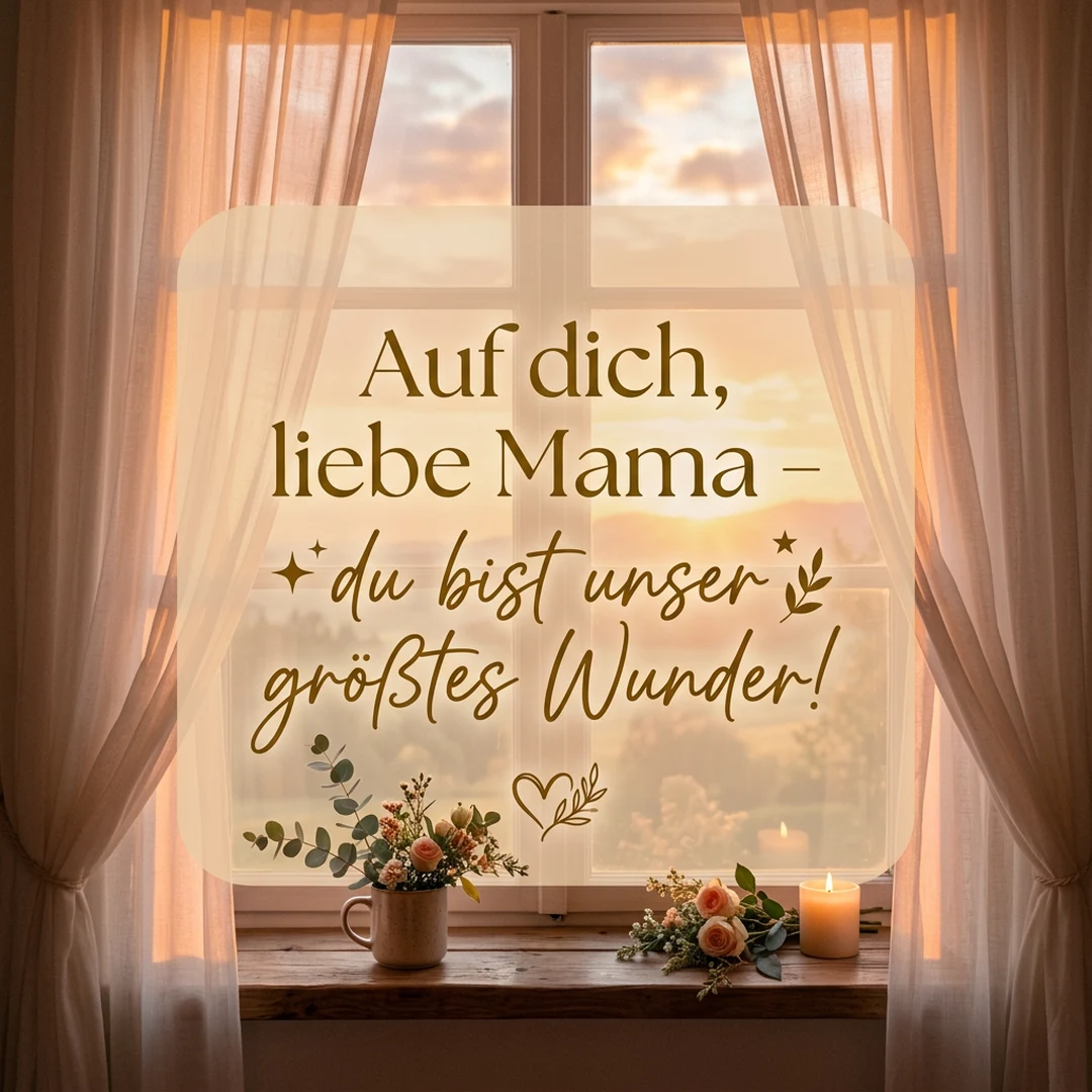 Auf dich, liebe Mama – du bist unser größtes Wunder!