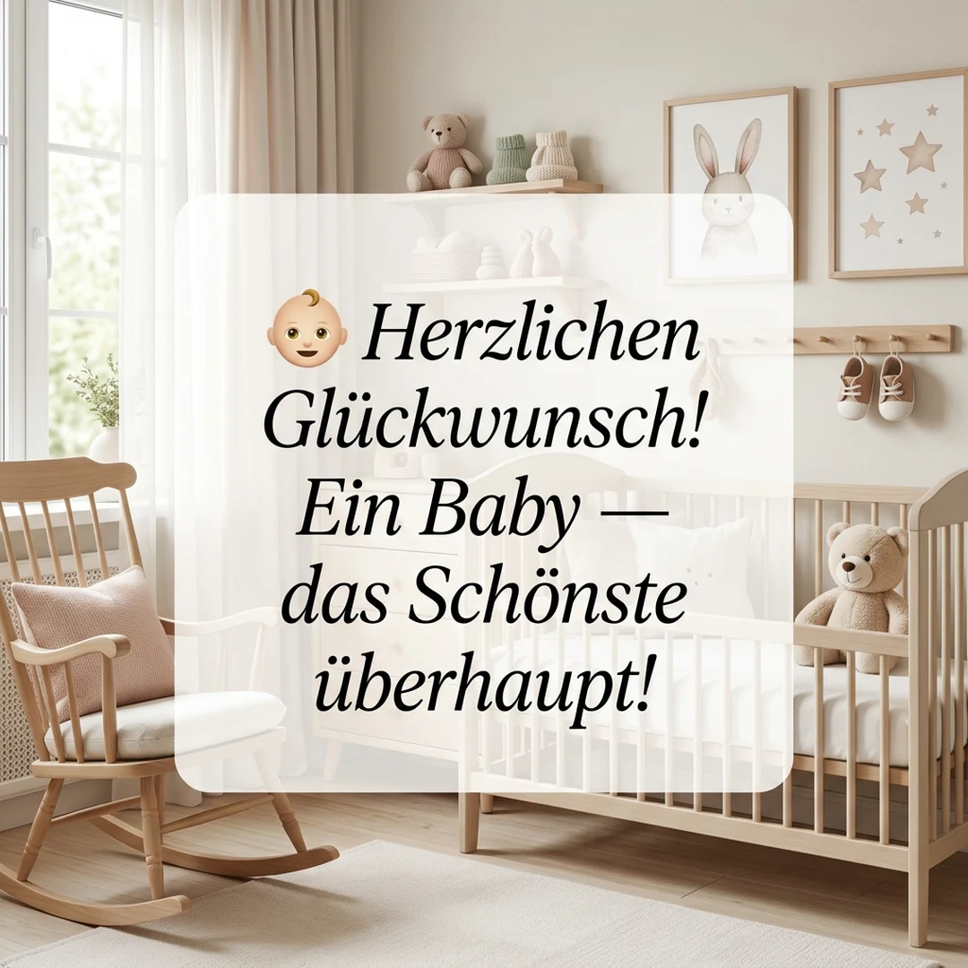👶 Herzlichen Glückwunsch! Ein Baby — das Schönste überhaupt!