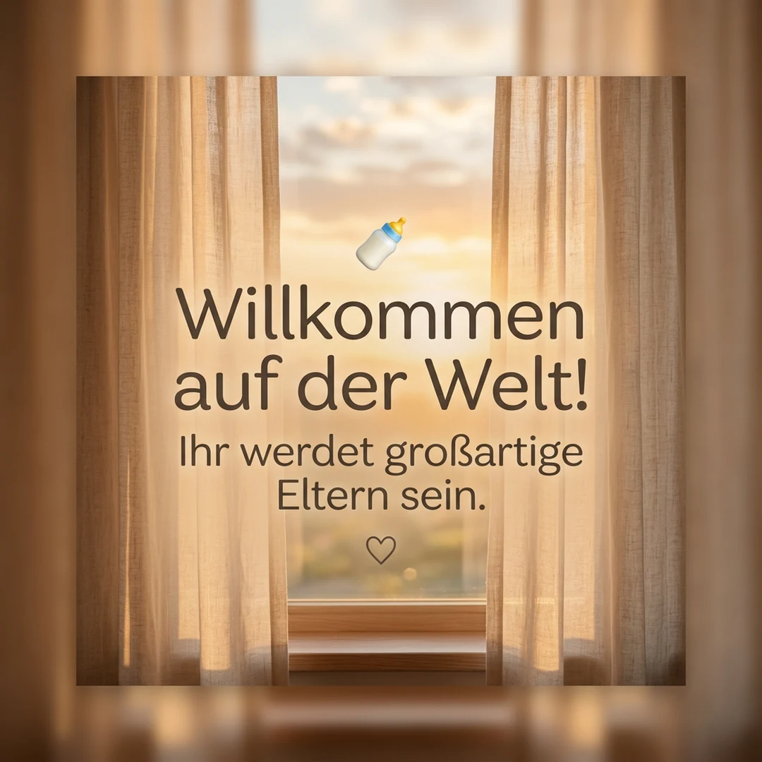 🍼 Willkommen auf der Welt! Ihr werdet großartige Eltern sein.