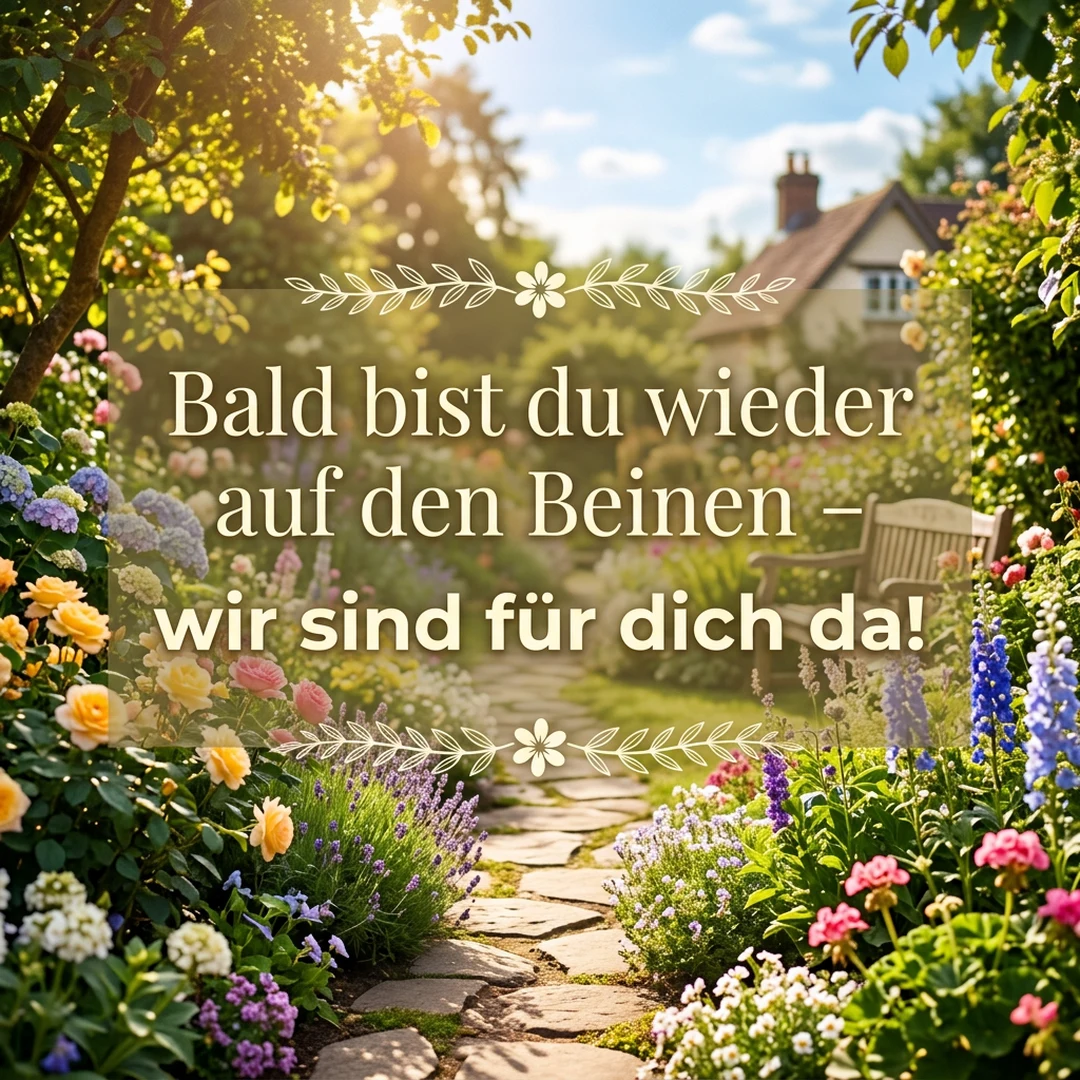 Bald bist du wieder auf den Beinen – wir sind für dich da!