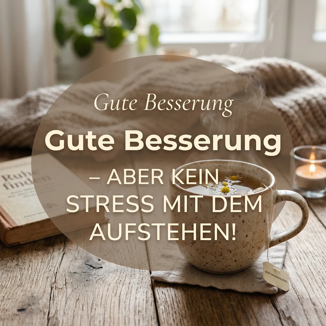 Gute Besserung – aber kein Stress mit dem Aufstehen!
