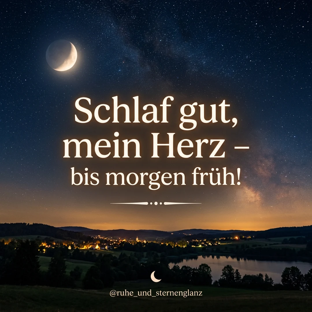Schlaf gut, mein Herz – bis morgen früh!