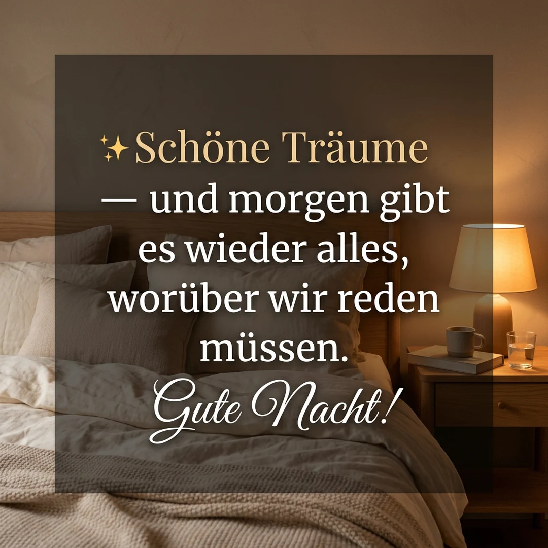 ✨ Schöne Träume — und morgen gibt es wieder alles, worüber wir reden müssen. Gute Nacht!