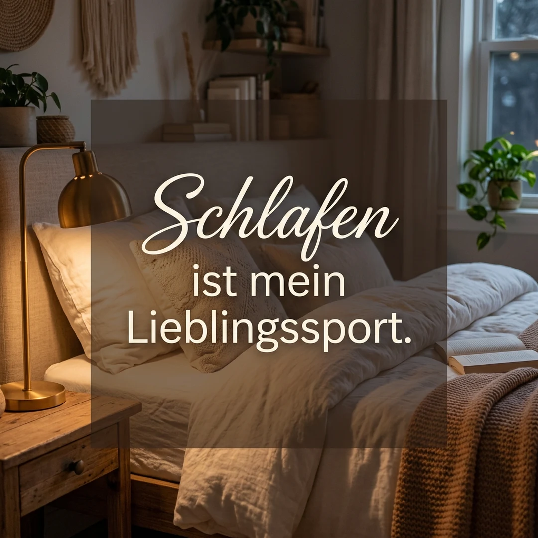 Schlafen ist mein Lieblingssport.