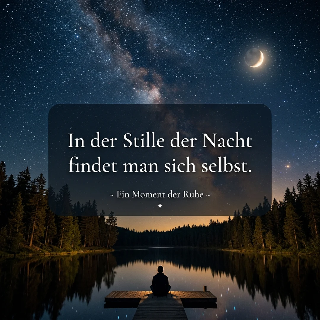 In der Stille der Nacht findet man sich selbst.