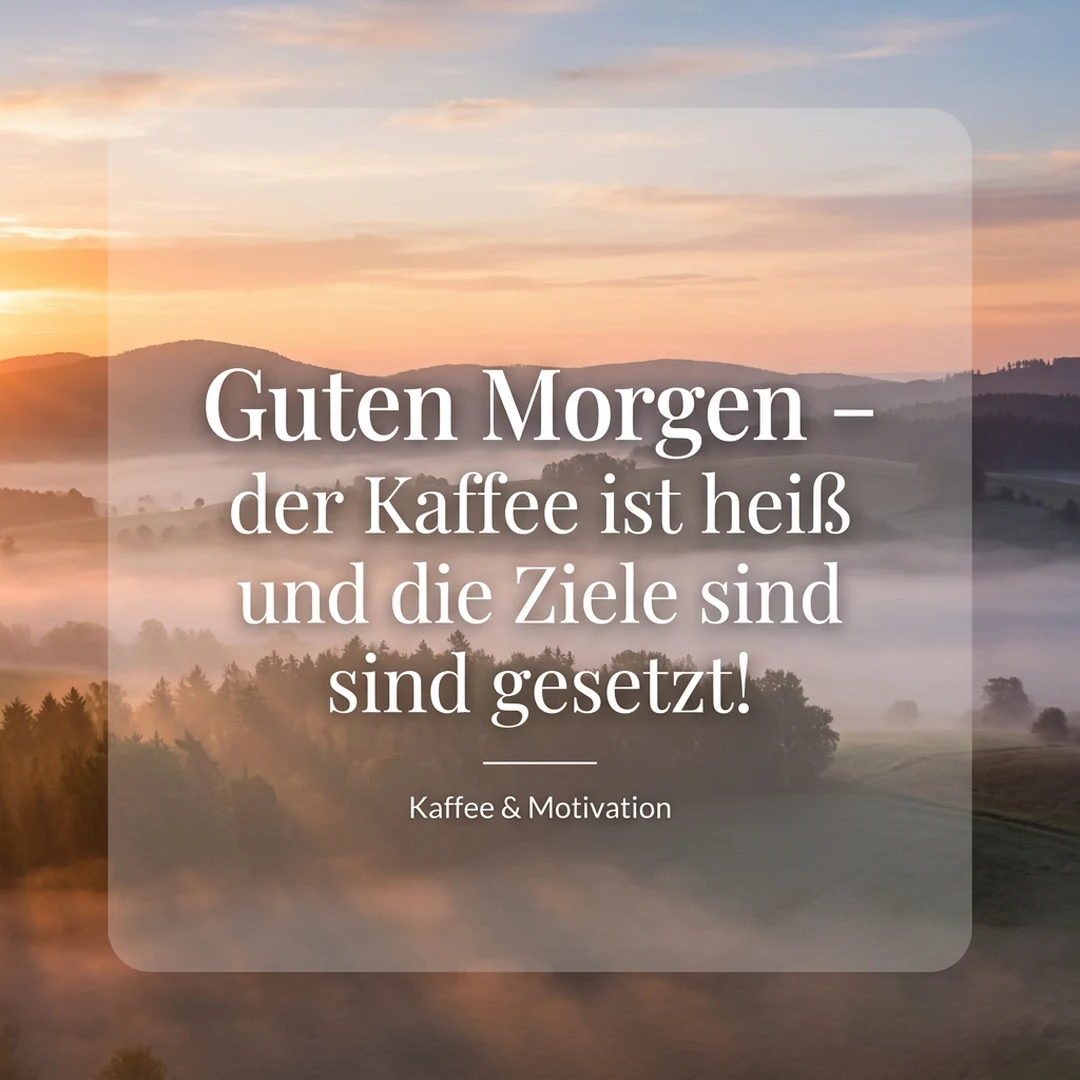 Guten Morgen – der Kaffee ist heiß und die Ziele sind gesetzt!