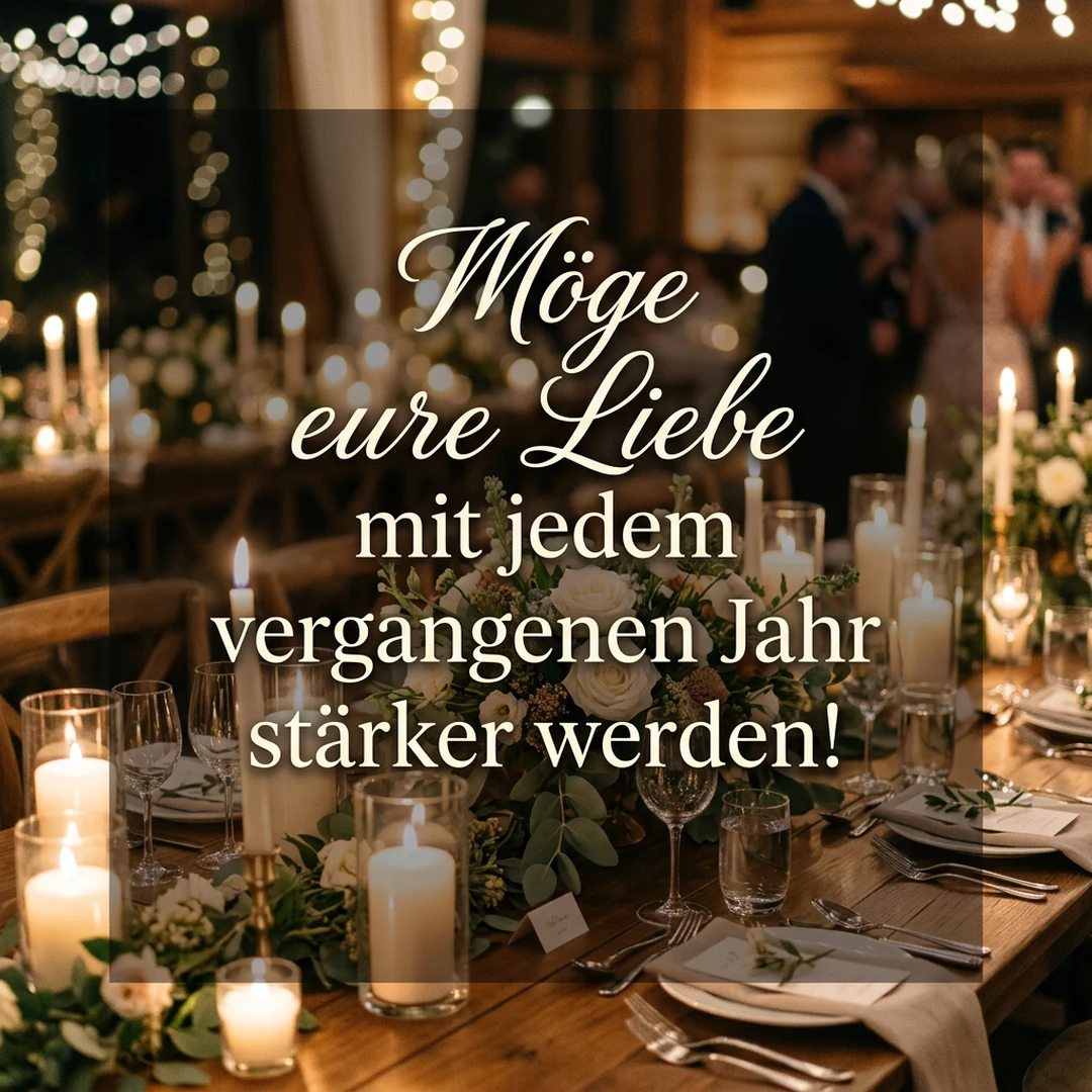 May your love grow stronger with every passing year!