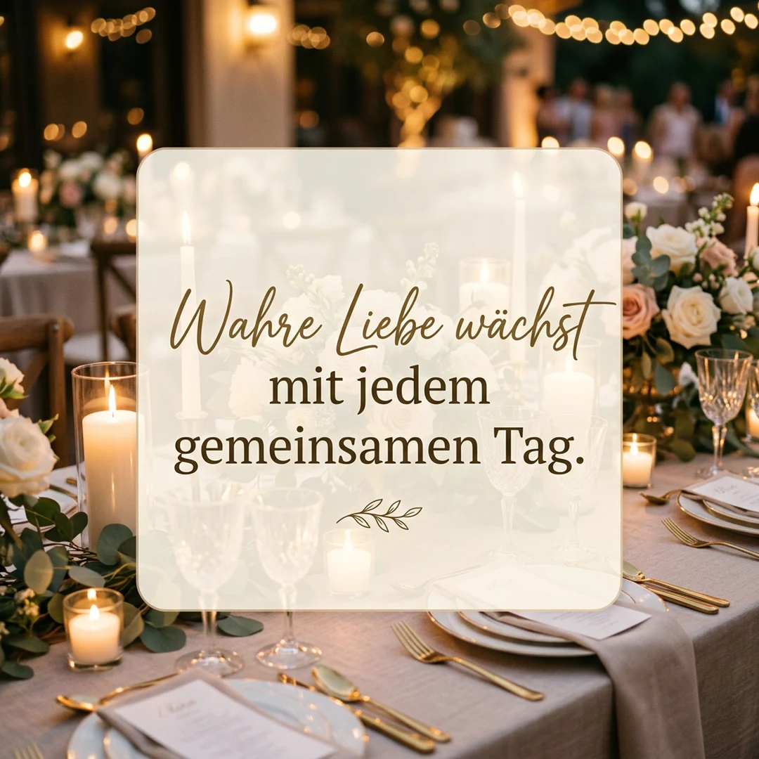 Wahre Liebe wächst mit jedem gemeinsamen Tag.