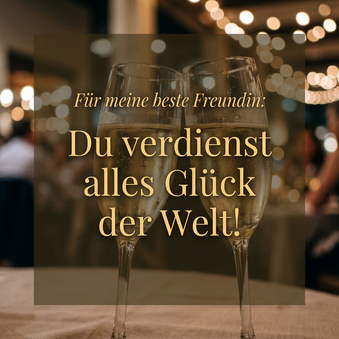Für meine beste Freundin: Du verdienst alles Glück der Welt!