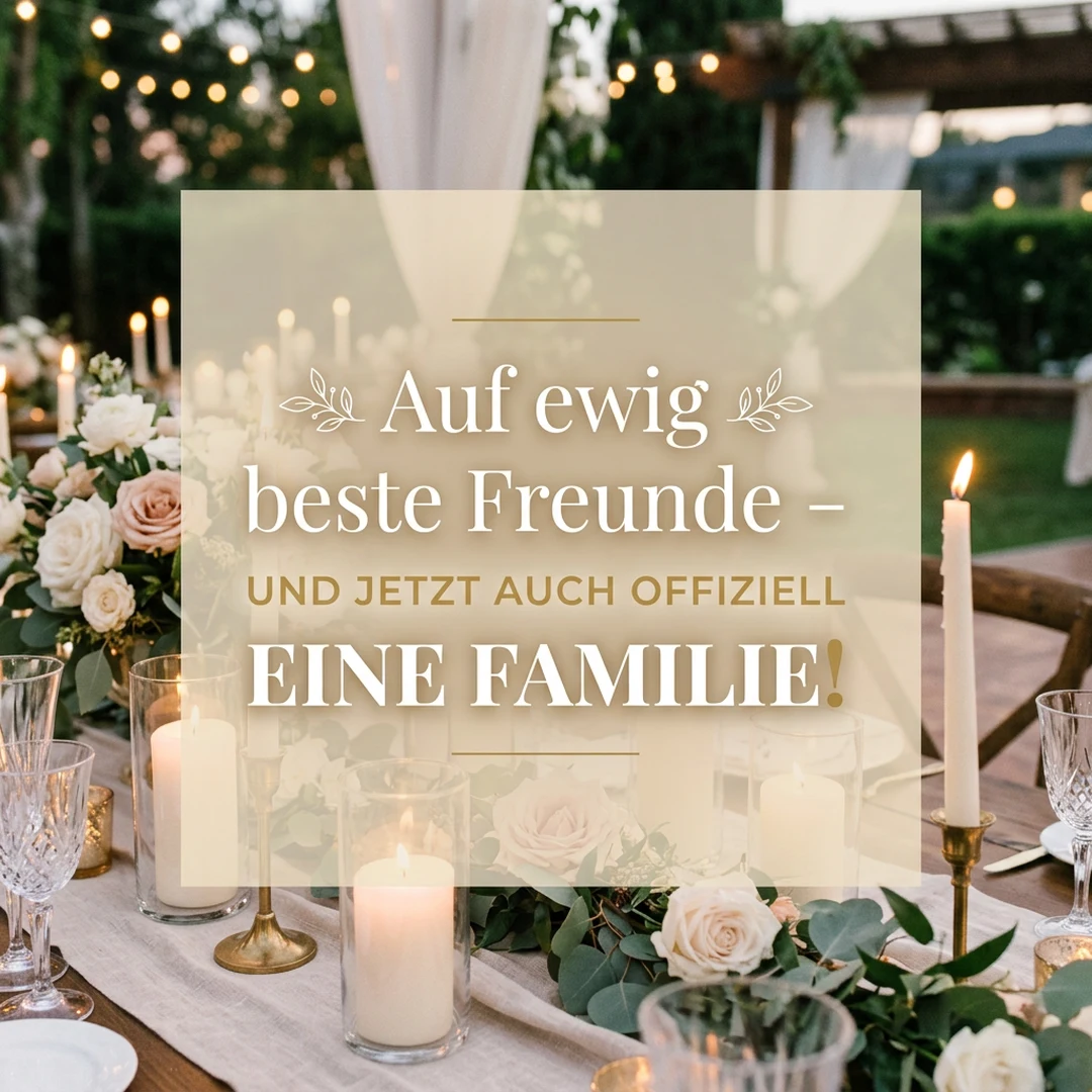 Auf ewig beste Freunde – und jetzt auch offiziell eine Familie!