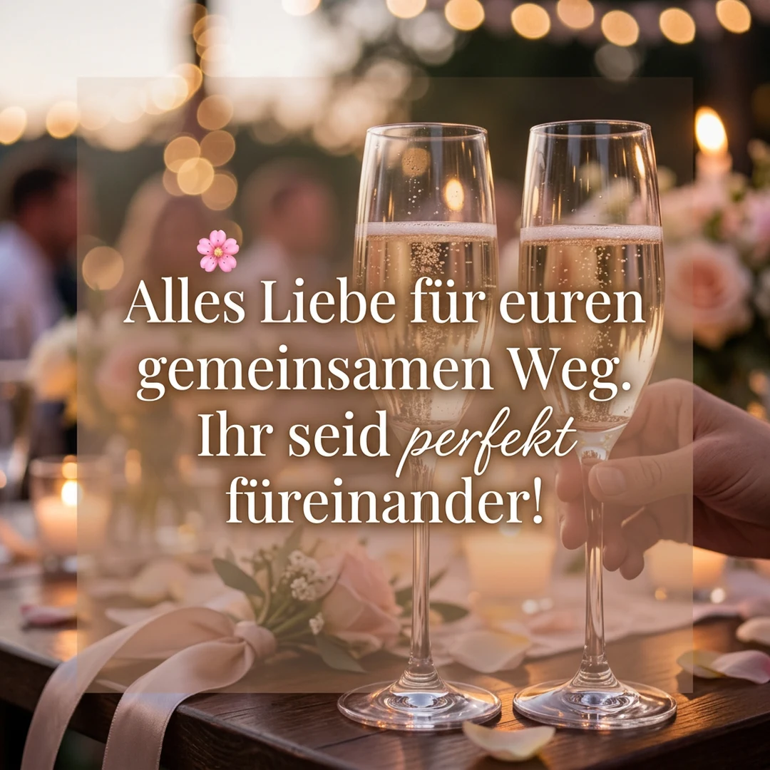 🌸 Alles Liebe für euren gemeinsamen Weg. Ihr seid perfekt füreinander!