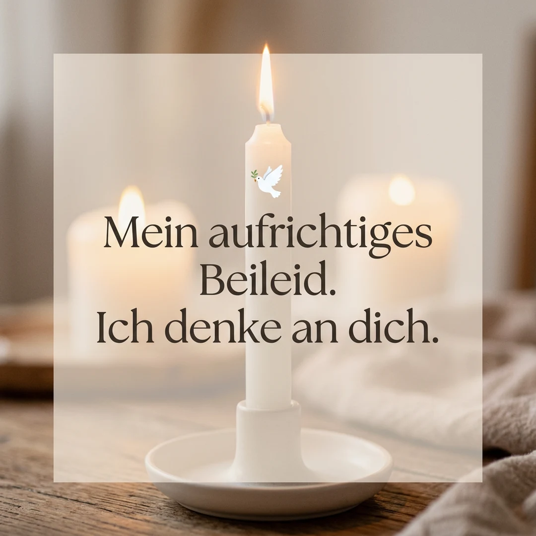 🕊️ Mein aufrichtiges Beileid. Ich denke an dich.