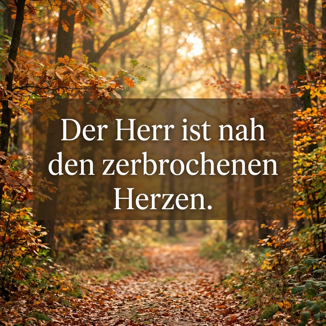 Der Herr ist nah den zerbrochenen Herzen.