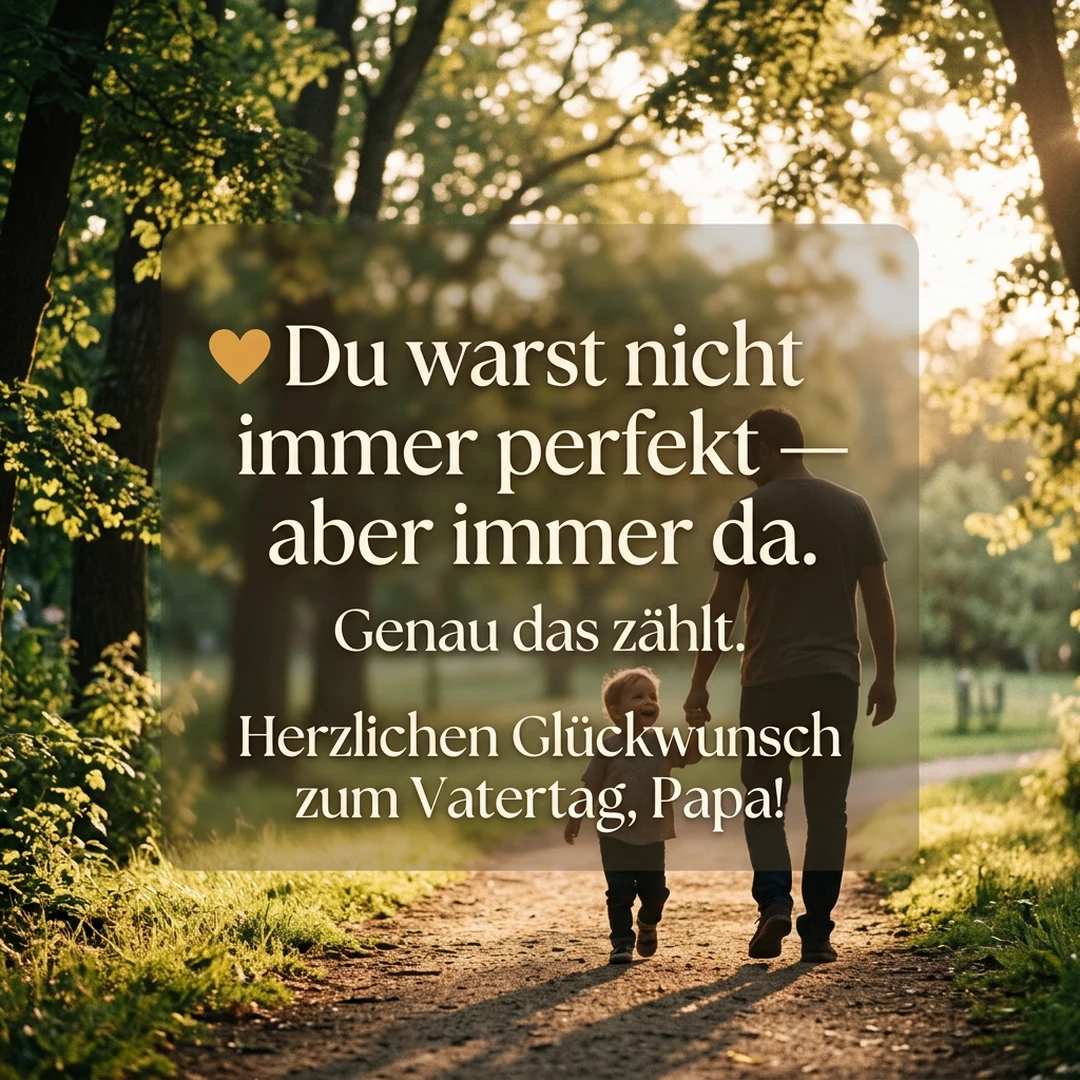 🧡 Du warst nicht immer perfekt — aber immer da. Genau das zählt. Herzlichen Glückwunsch zum Vatertag, Papa!