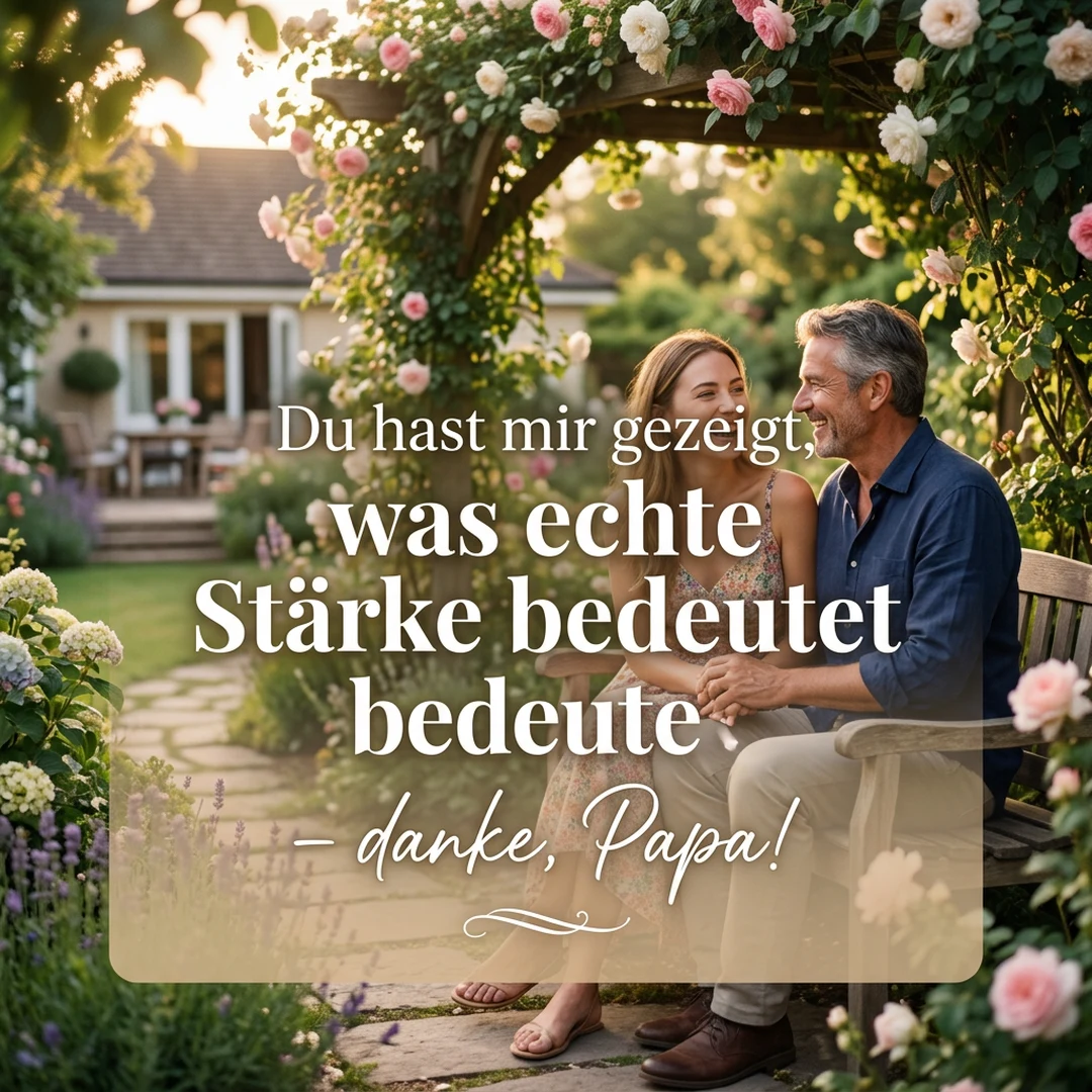 Du hast mir gezeigt, was echte Stärke bedeutet – danke, Papa!