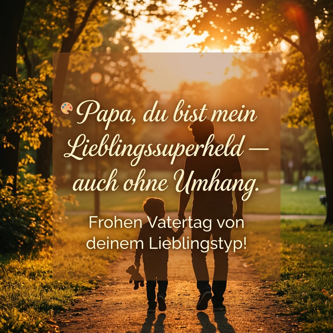 🎨 Papa, du bist mein Lieblingssuperheld — auch ohne Umhang. Frohen Vatertag von deinem Lieblingstyp!