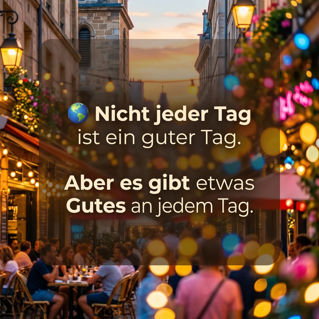 🌍 Not every day is a good day. But there is something good in every day.