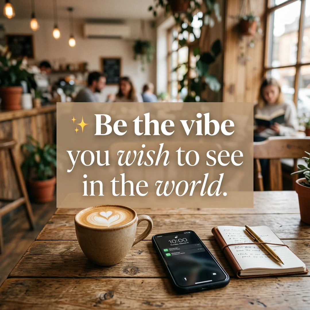 ✨ Be the vibe you wish to see in the world.