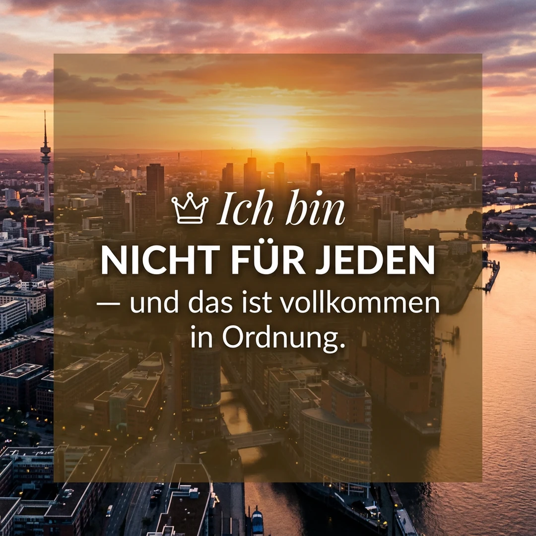 👑 Ich bin nicht für jeden — und das ist vollkommen in Ordnung.