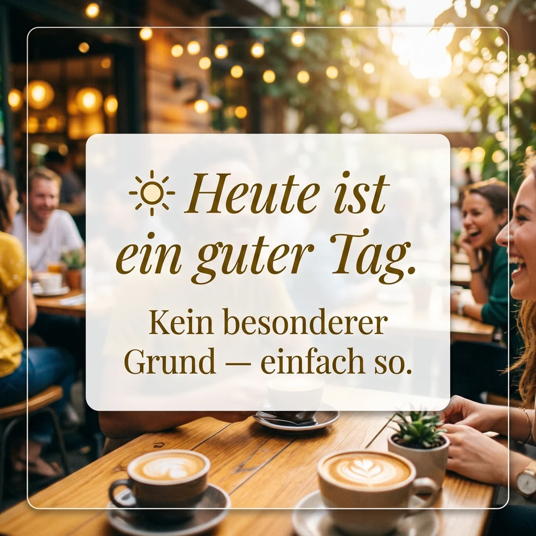 ☀️ Heute ist ein guter Tag. Kein besonderer Grund — einfach so.